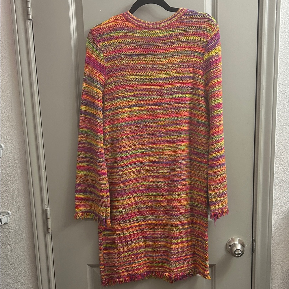 Colorful Striped Sweater Dress - Picture 6 of 6